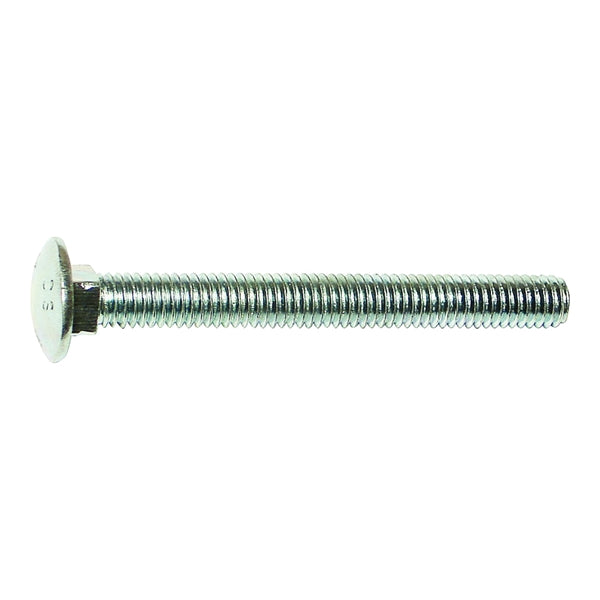 MIDWEST FASTENER 01084 Carriage Bolt, 5/16-18 in Thread, NC Thread, 4-1/2 in OAL, Zinc, 2 Grade