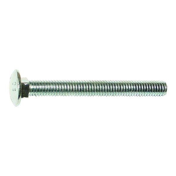 MIDWEST FASTENER 01110 Carriage Bolt, 3/8-16 in Thread, NC Thread, 7 in OAL, Zinc, 2 Grade