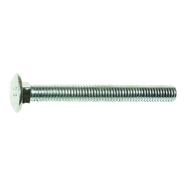 MIDWEST FASTENER 01139 Carriage Bolt, 1/2-13 in Thread, NC Thread, 2 in OAL, Zinc, 2 Grade