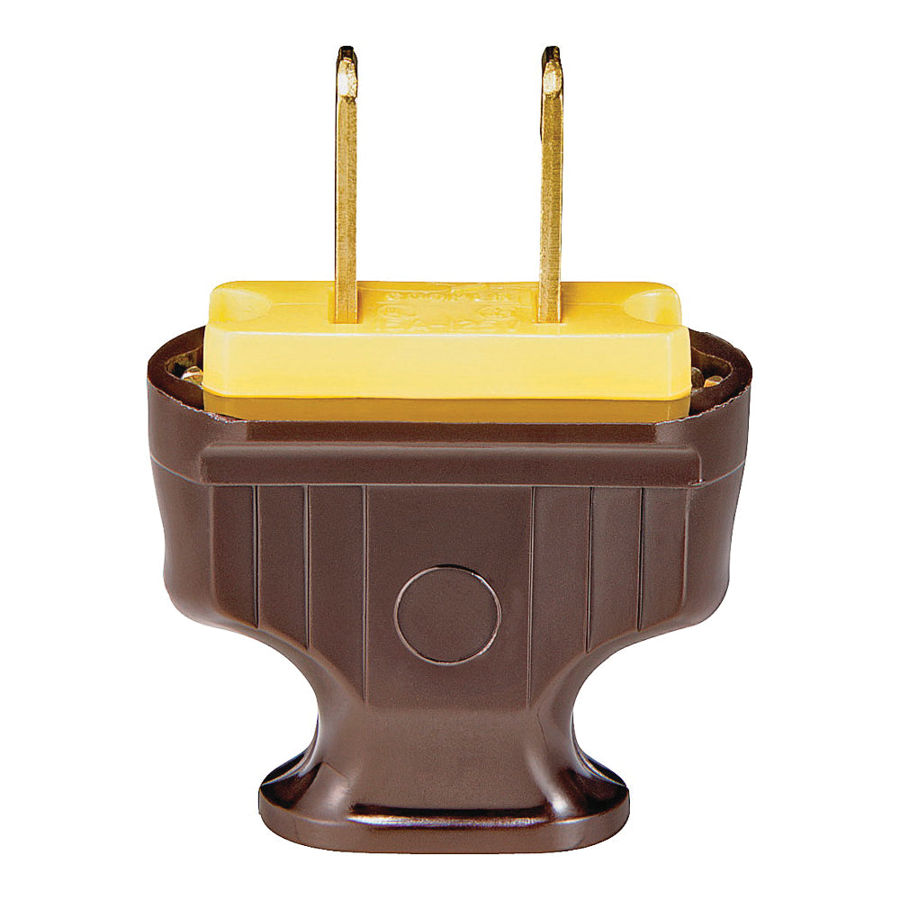 Eaton Wiring Devices BP1912B-SP-L Electrical Plug, 2 -Pole, 15 A, 125 V, NEMA: NEMA 1-15, Brown