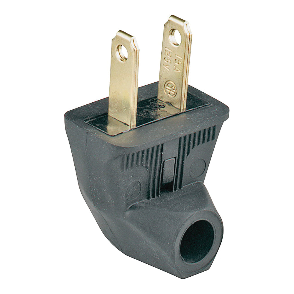 Eaton Wiring Devices BP84BK-SP Electrical Plug, 2 -Pole, 15 A, 125 V, NEMA: NEMA 1-15, Black