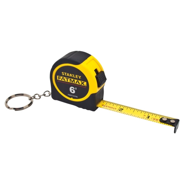 STANLEY FMHT33706F Tape Measure, 6 ft L Blade, 1/2 in W Blade, Steel Blade, ABS Case, Black/Yellow Case