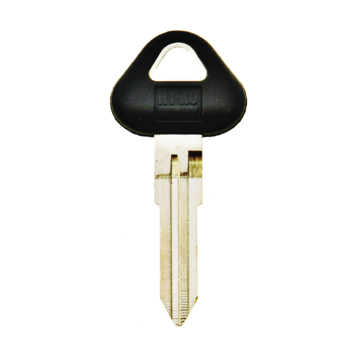 HY-KO 12005DA25 Automotive Key Blank, Brass/Plastic, Nickel, For: Nissan Vehicle Locks