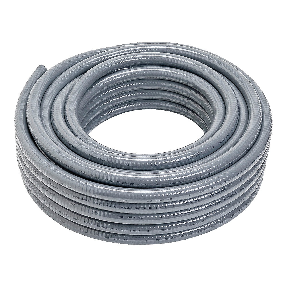 Carlon Carflex 15007-100 Flexible Conduit, 3/4 in, 100 ft L, PVC, Gray
