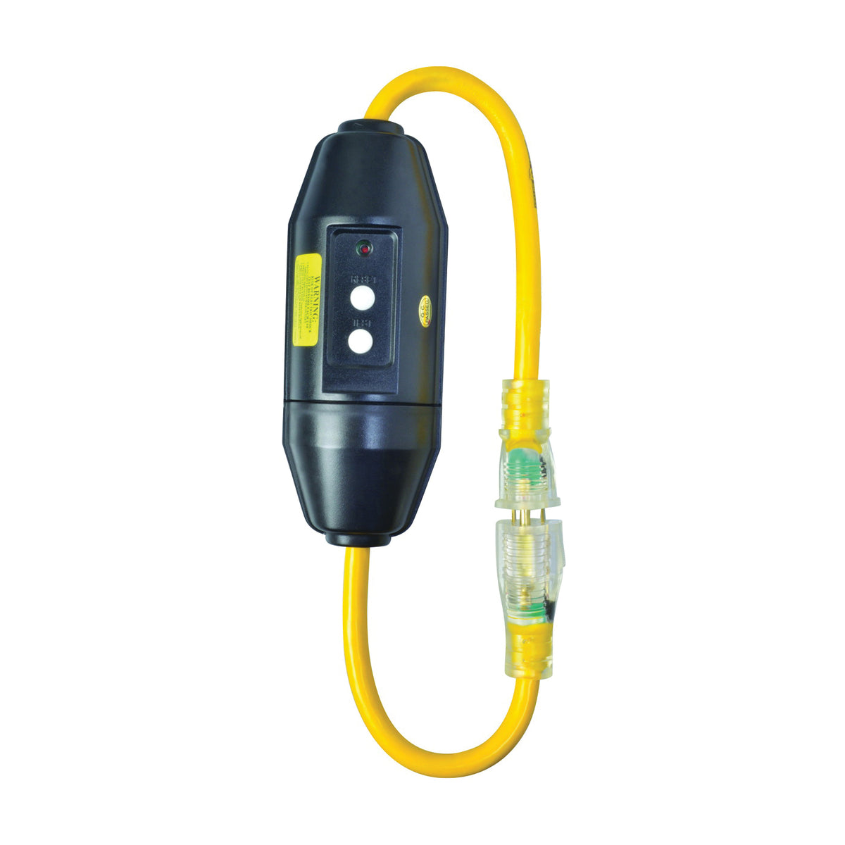 CCI 2817 Extension Cord, 2 ft Cable, 15 A, 125 V, Yellow
