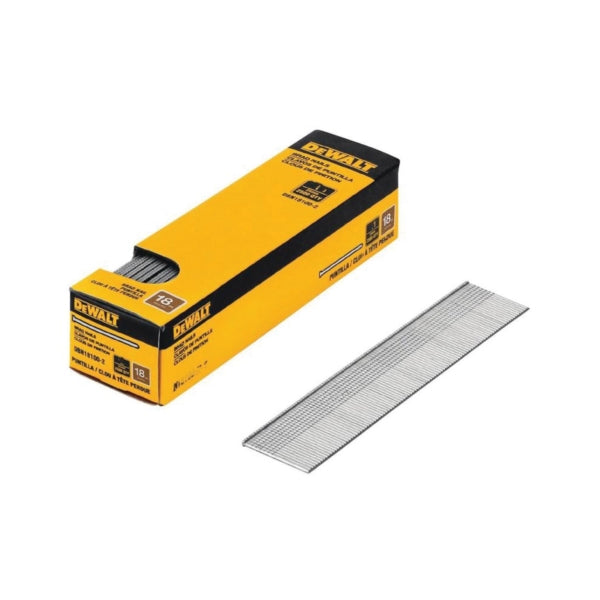 DeWALT DBN18125-2 Nail, 1-1/4 in L, 18 Gauge, Metal, Coated, Brad, Flat Head, Smooth Shank