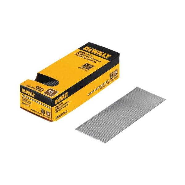 DeWALT DBN18175-2 Nail, 1-3/4 in L, 18 Gauge, Metal, Coated, Brad, Flat Head, Smooth Shank