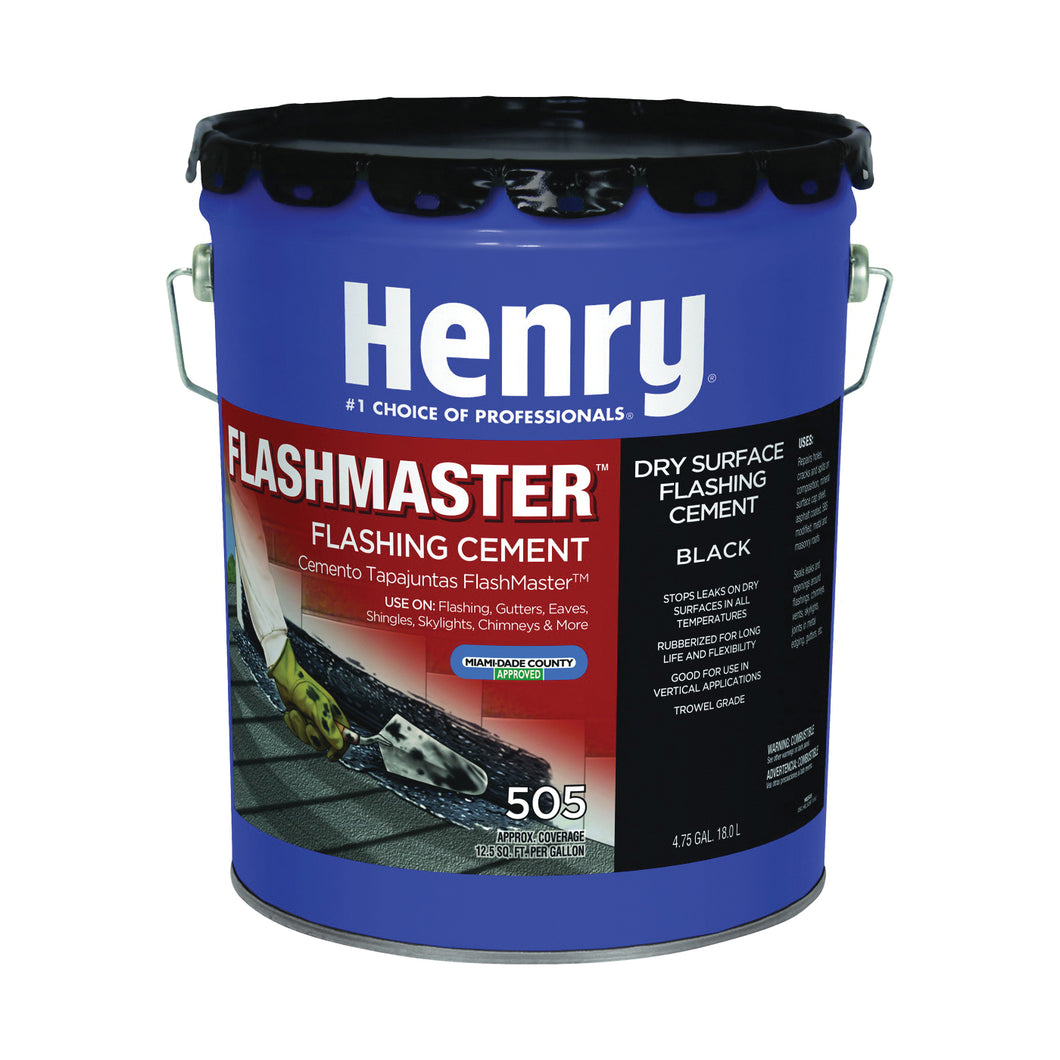 Henry 505 Series HE505571 Flashing Sealant, Black, Liquid, 5 gal Pail