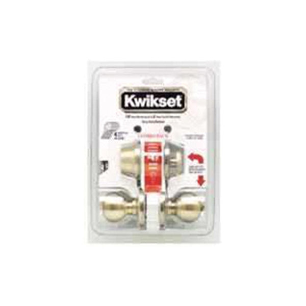 Kwikset 690P5CP6ALRCSK6 Knob Lockset, 3 Grade, Keyed Key, Antique Brass, 2-3/8 x 2-3/4 in Backset, K6 Keyway