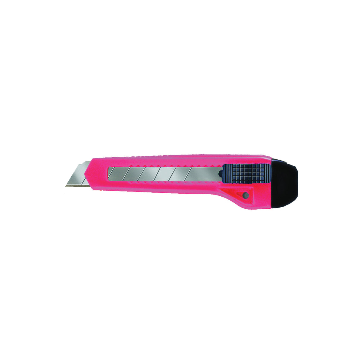 ALLWAY TOOLS K700 Utility Knife, 18 mm L Blade, Steel Blade, Locking Button Handle, Neon Handle