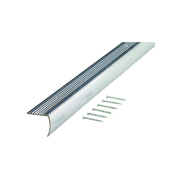 M-D 66035 Stair Edging, 36 in L, 1.28 in W, Aluminum