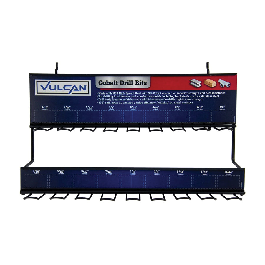Vulcan 994890 Drill Bit Rack, Cobalt