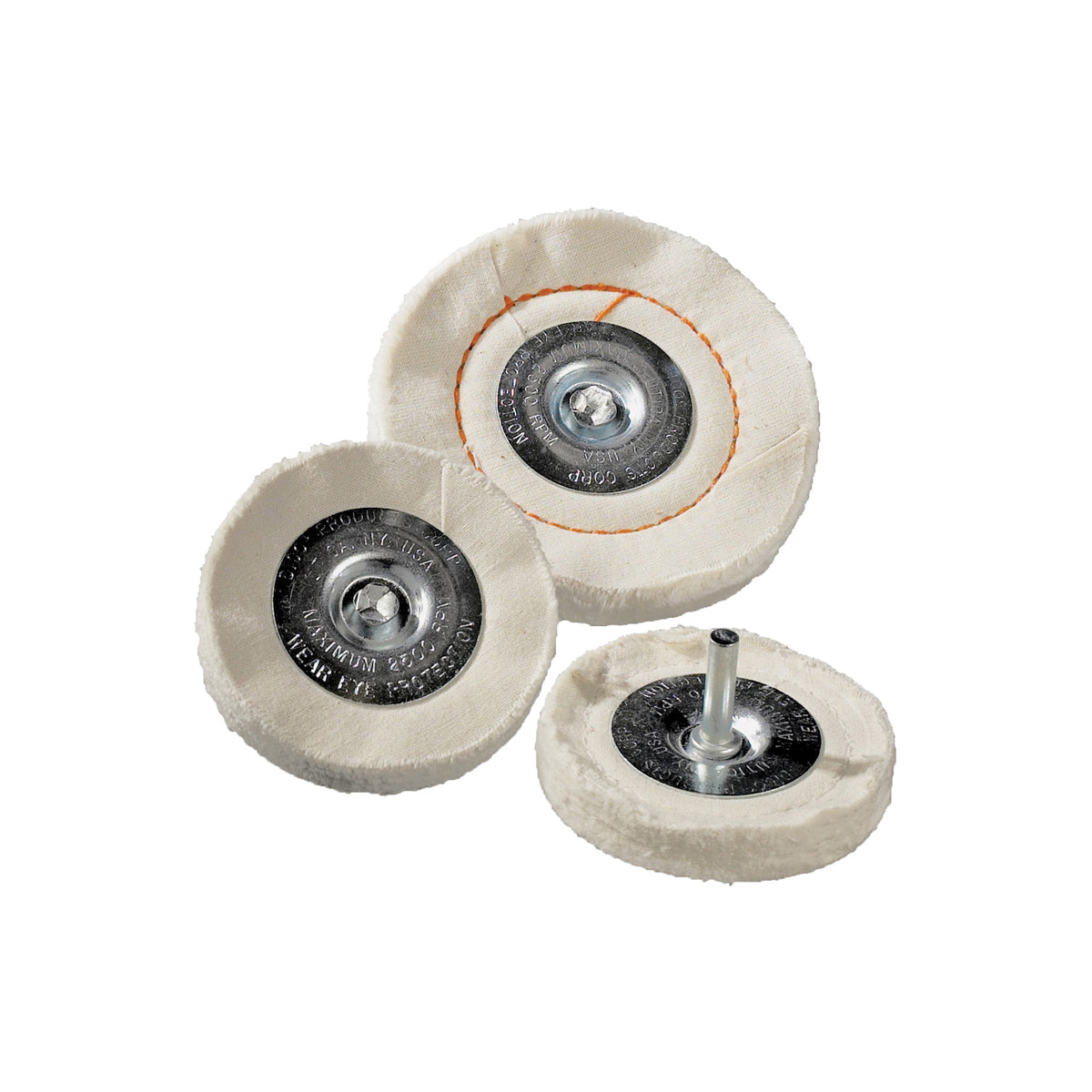 Dico 527-41-4M Buffing Wheel, 4 in Dia, 1/2 in Thick, Cotton