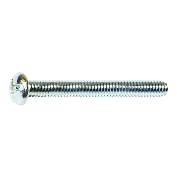 MIDWEST FASTENER 07667 Machine Screw, #8-32 Thread, Fine Thread, Round Head, Combo Drive, Steel, Zinc, 100 PK