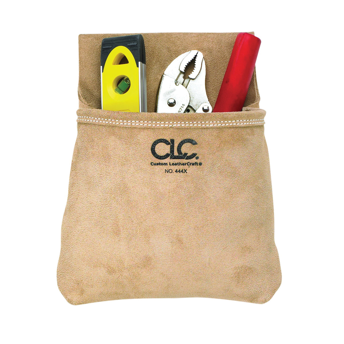 CLC Tool Works Series 444X Tool Pouch, 1-Pocket, Suede Leather, 1 in W, 12.8 in H
