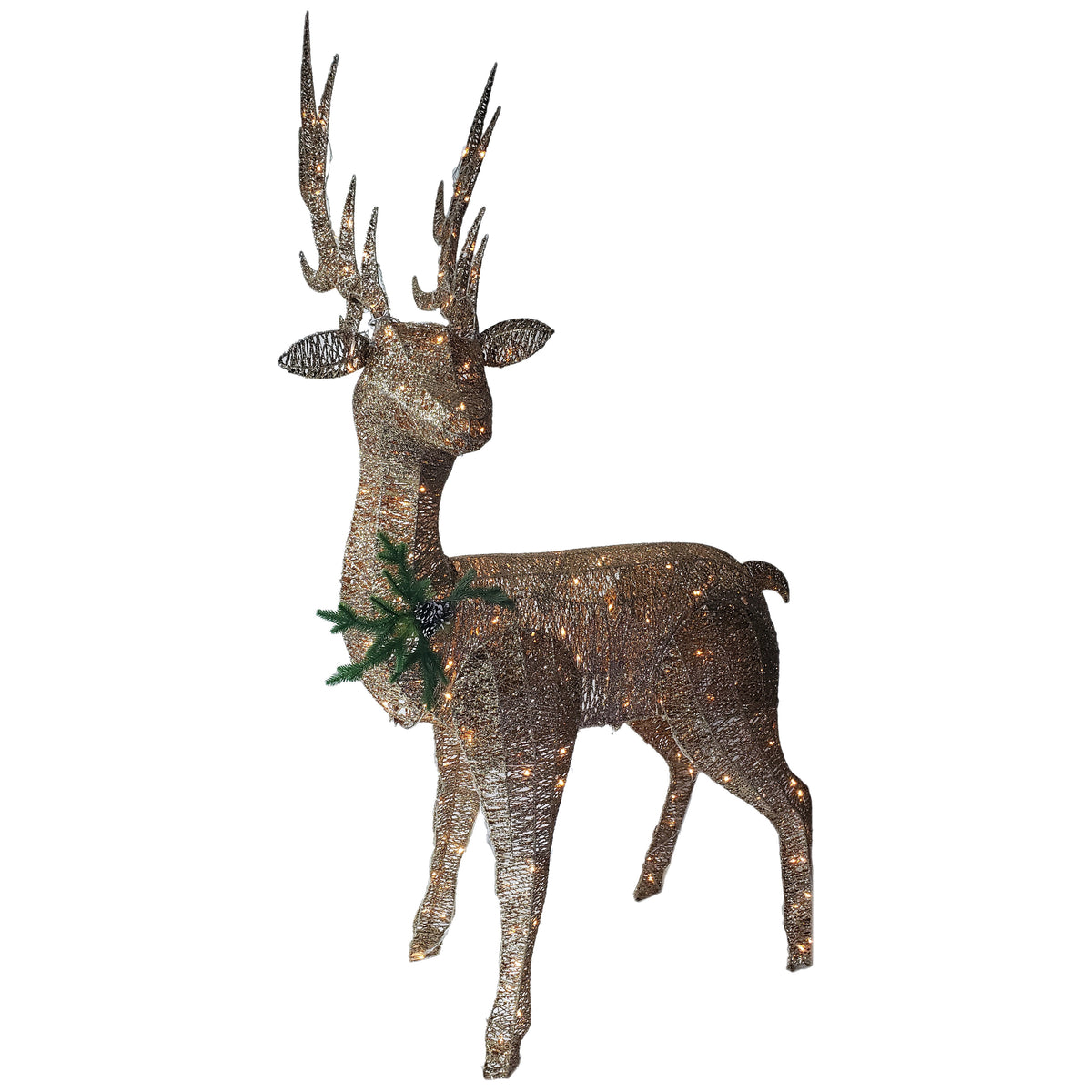 Santas Forest 17408 Pre-Lit Buck Decor, LED Bulb
