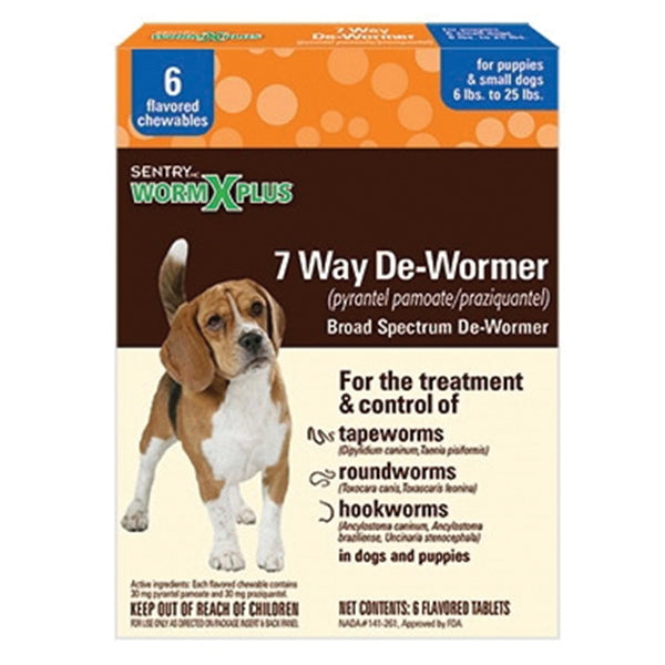 SENTRY 3932 Dewormer, Tablet, 6 Count