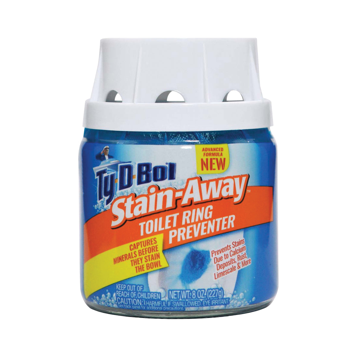 Ty-D-Bol 467000.12 Toilet Ring Preventer, 1.07 oz Jar, Solid, Odorless