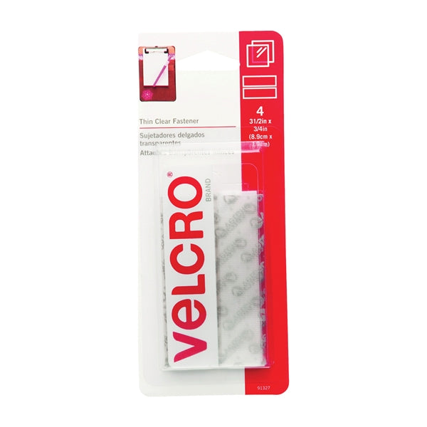 VELCRO Brand 91327 Fastener, 3/4 in W, 3-1/2 in L, Velcro, Black
