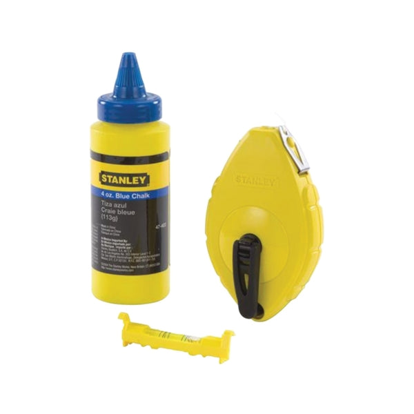 STANLEY 47-443 Chalk Box Set, 100 ft L Line, Blue Line, 3:1 Gear Ratio