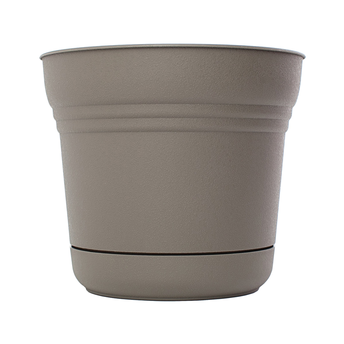 Bloem Saturn SP1060 Planter, 8-1/2 in W, Plastic, Peppercorn