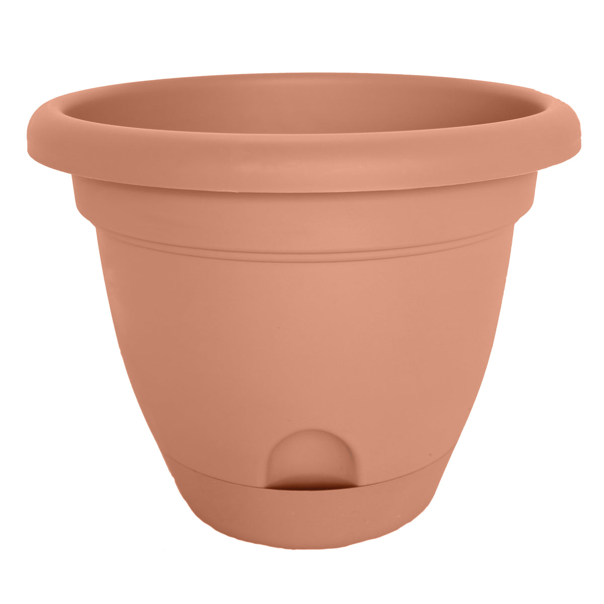 Bloem Lucca LP1246 Planter, 10.8 in W, Round, Polypropylene, Terracotta