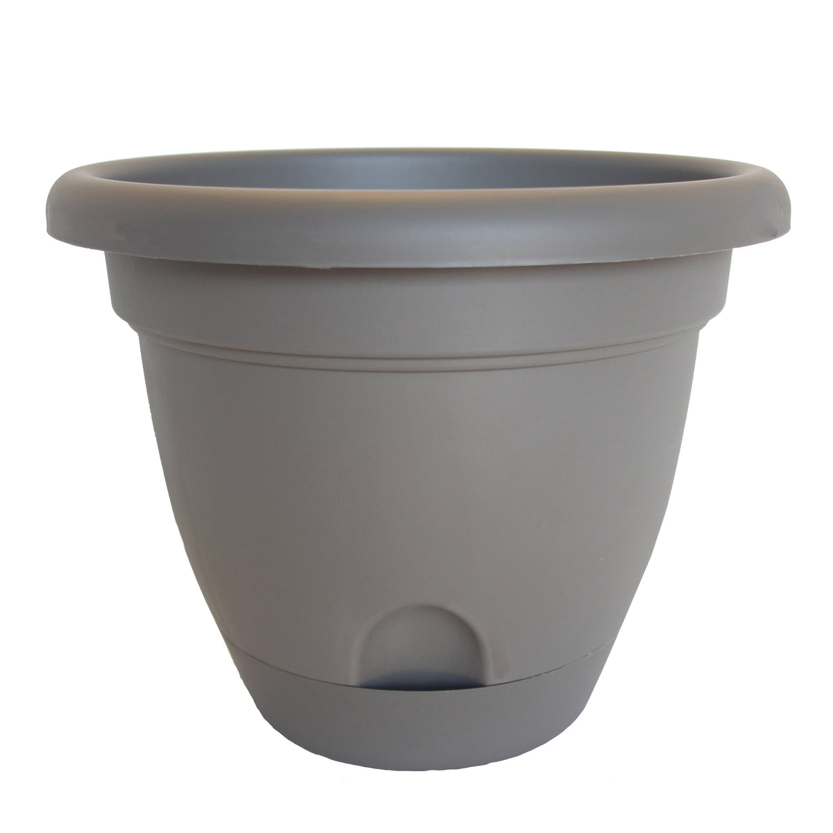 Bloem Lucca LP1260 Planter, 10.8 in W, Polypropylene, Peppercorn