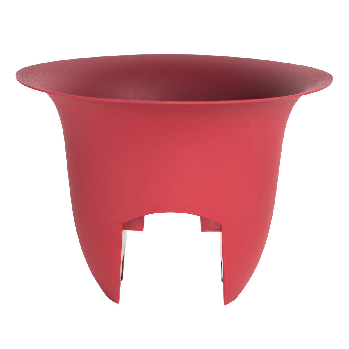 Bloem MR1212 Modica Railing Planter, 12 in W, Round, Plastic, Union Red, Matte