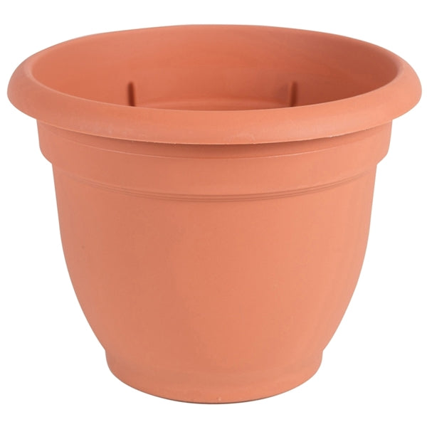 Bloem 20-56110 Self-Watering Planter, 10 in Dia, 11 in W, Round, Plastic, Terra Cotta