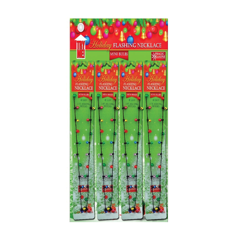 Hometown Holidays 25113 Flashing Holiday Necklace, Multi-Color