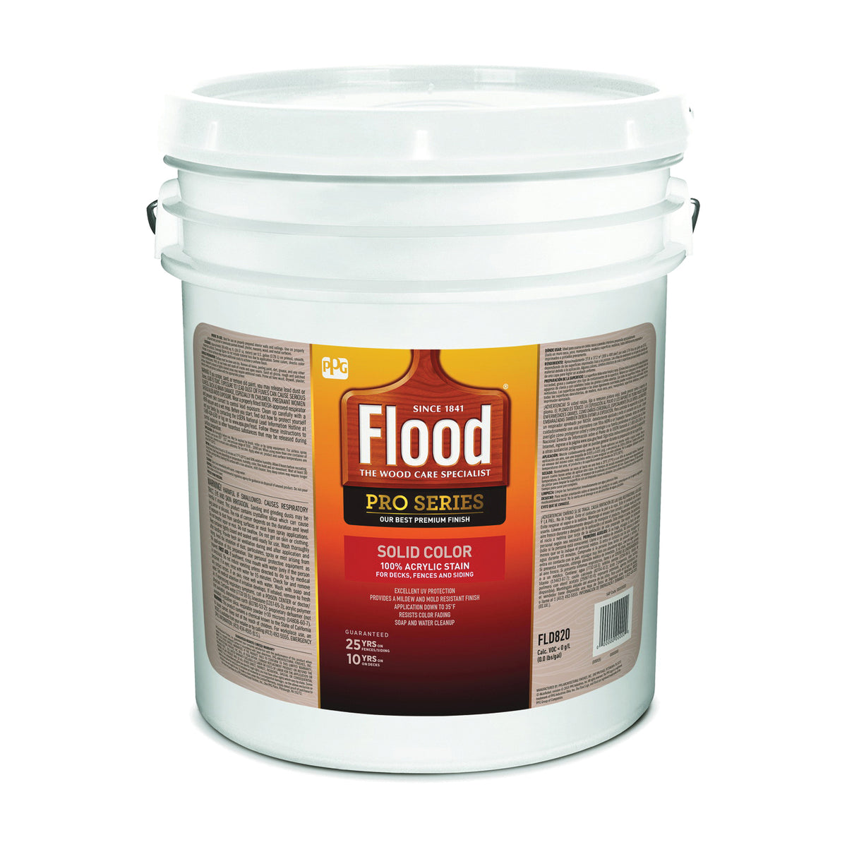 Flood FLD822-05 Wood Stain, Liquid, 5 gal