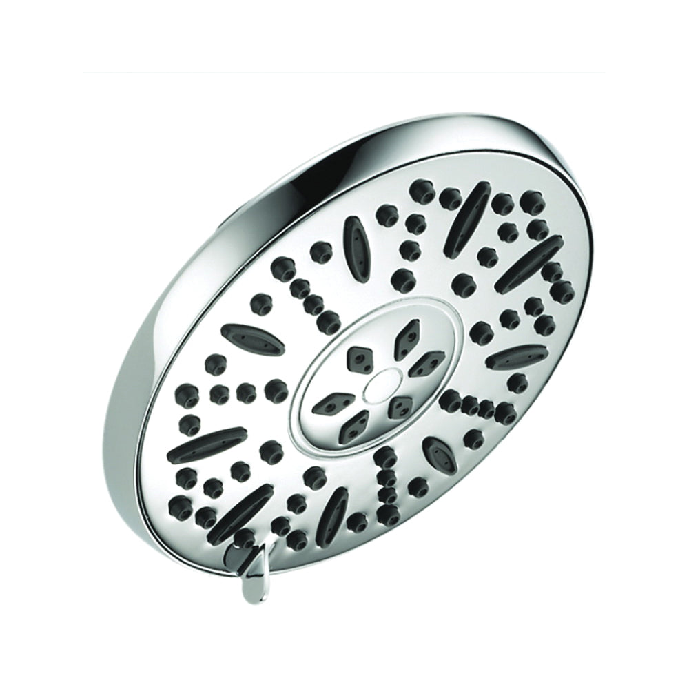 Peerless 76367 Shower Head, 2 gpm, 1/2 in Connection, ABS, Chrome, 7-1/2 in Dia
