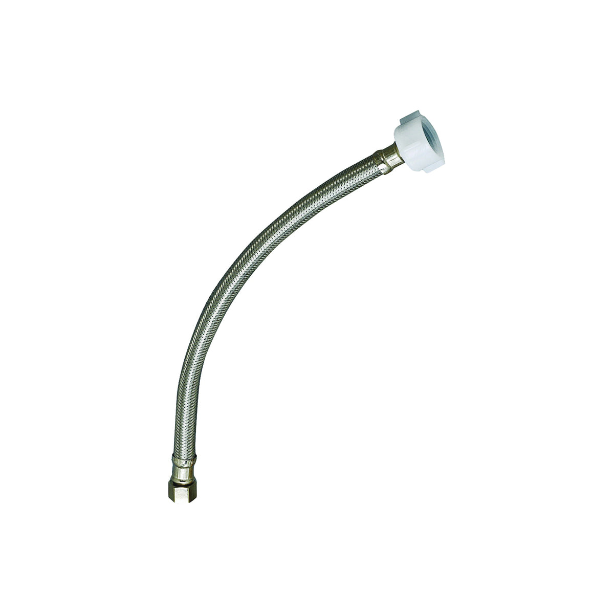 Plumb Pak EZ Series PP23854 Toilet Supply Tube, 3/8 in Inlet, Flare Inlet, 7/8 in Outlet, Ballcock Outlet, 12 in L