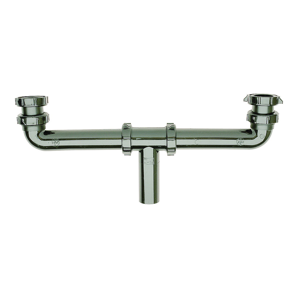 Plumb Pak PP930B Center Outlet, 1-1/2 in, Slip, Plastic, Black