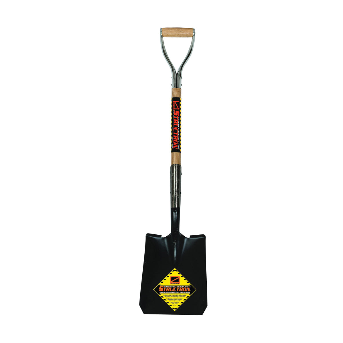 SEYMOUR 49333 Shovel, 9-1/2 in W Blade, 14 ga Gauge, Steel Blade, American Ashwood Handle, D-Shaped Handle