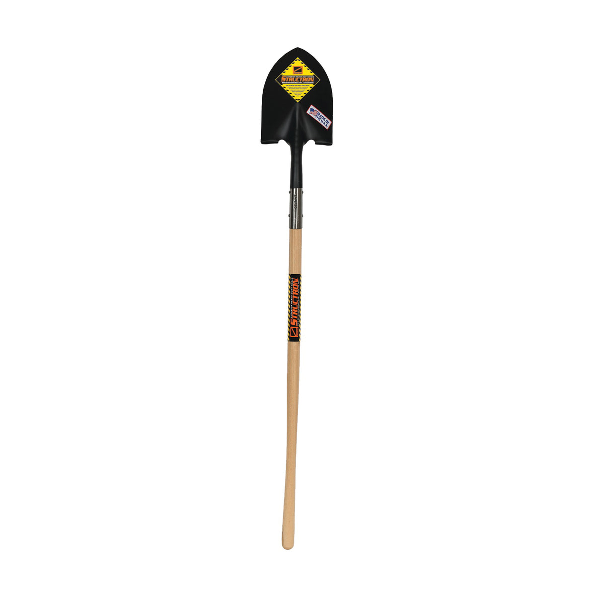 SEYMOUR S500 Industrial 49330 Shovel, 9-1/2 in W Blade, 14 ga Gauge, Steel Blade, Hardwood Handle, Long Handle