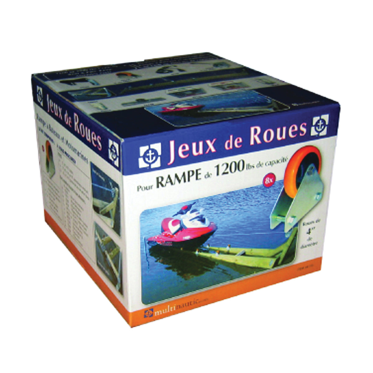 Multinautic 34110 Wheel Kit, Galvanized Steel, For: 1200 lb Capacity Boat Ramps