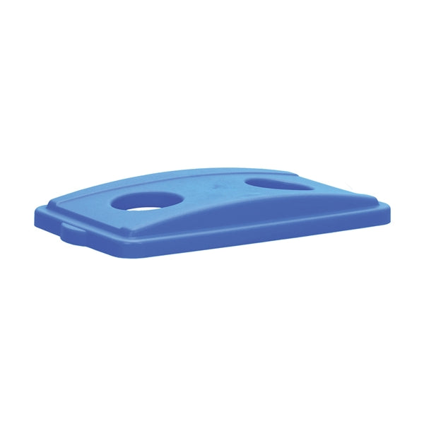CONTINENTAL COMMERCIAL Wall Hugger 7316BL Receptacle Lid, Plastic, Blue