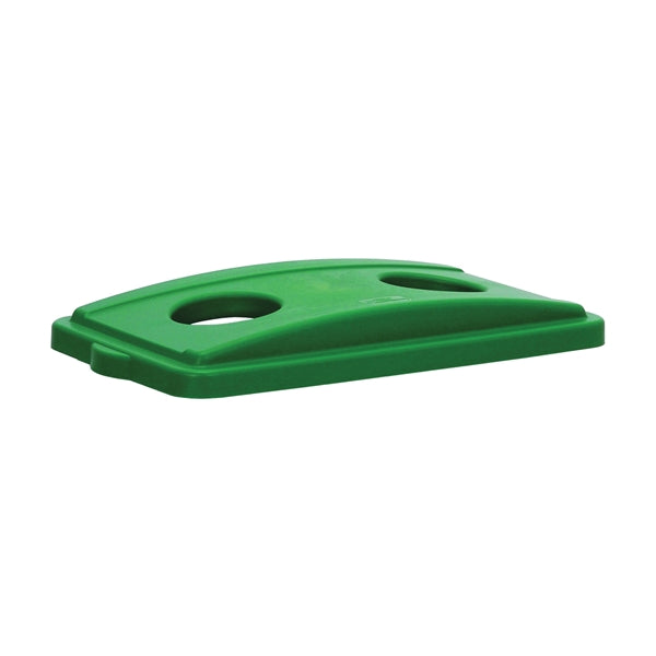 CONTINENTAL COMMERCIAL Wall Hugger 7316GN Receptacle Lid, Plastic, Green
