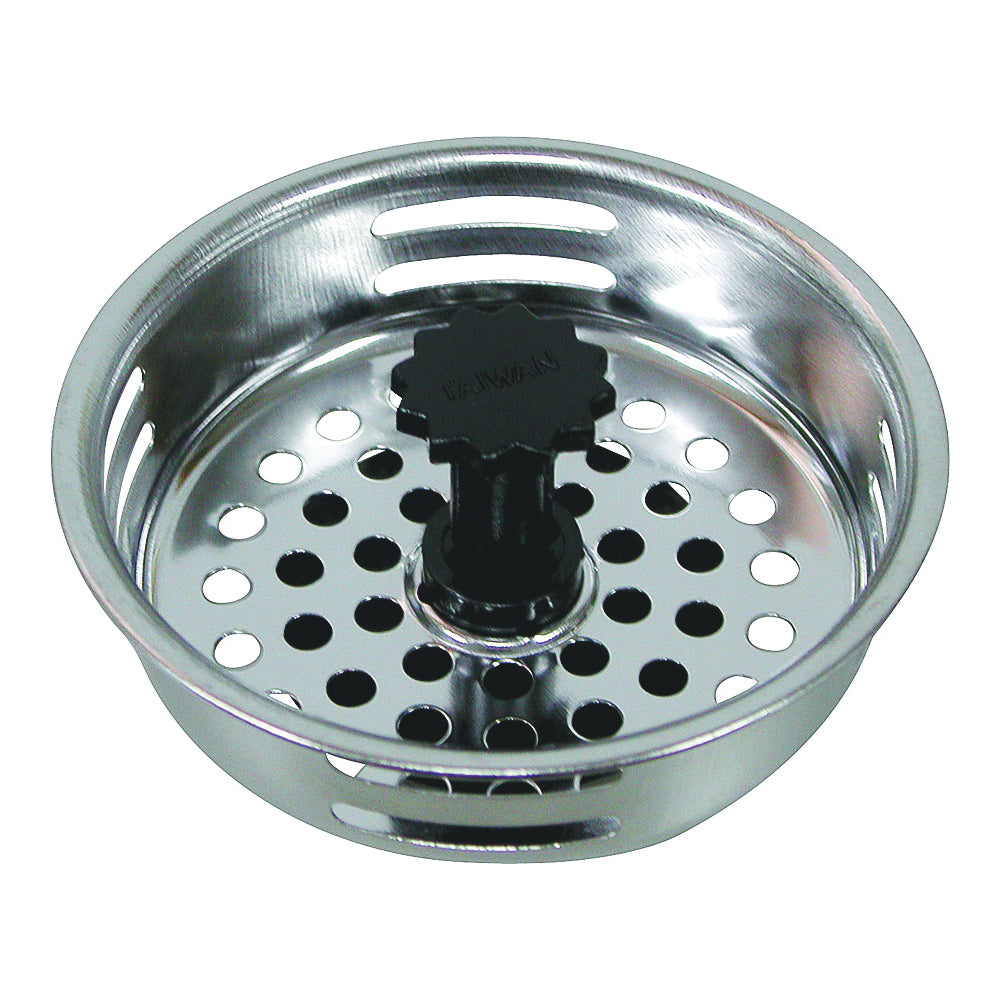 ProSource 24464-3L Sink Strainer with Adjustable Post, 3.3 in Dia, For: 3-1/2 to 4 in Dia Sink Basket