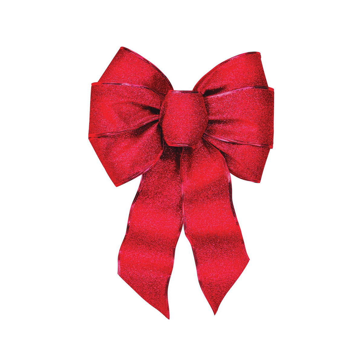 Holidaytrims 6166 Outdoor Bow Assortment, 1 in H, Velvet, Gold/Red/Silver