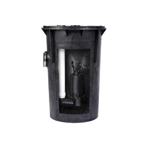 SUPERIOR PUMP 93015 Sewage Pump Kit, 1-Phase, 7.6 A, 120 V, 0.5 hp, 2 in Outlet, 25 ft Max Head, 80 gpm, Iron