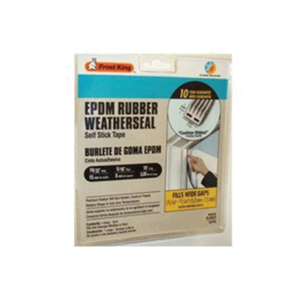 Frost King V27GA Weatherseal, 9/16 in W, 10 ft L, EPDM Rubber, Gray