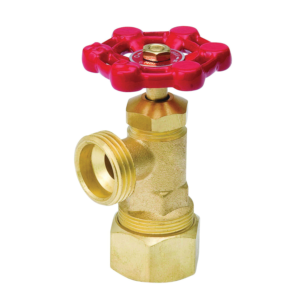 B &amp; K ProLine Series 102-034 Boiler Drain Valve, 3/4 in Connection, Compression x Hose, 125 psi Pressure, Brass Body