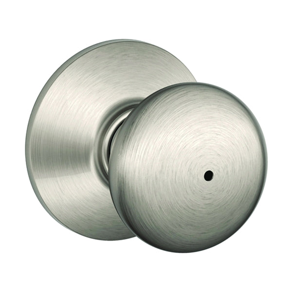 Schlage Plymouth Series F40VPLY619 Privacy Door Knob, Brass, Satin Nickel