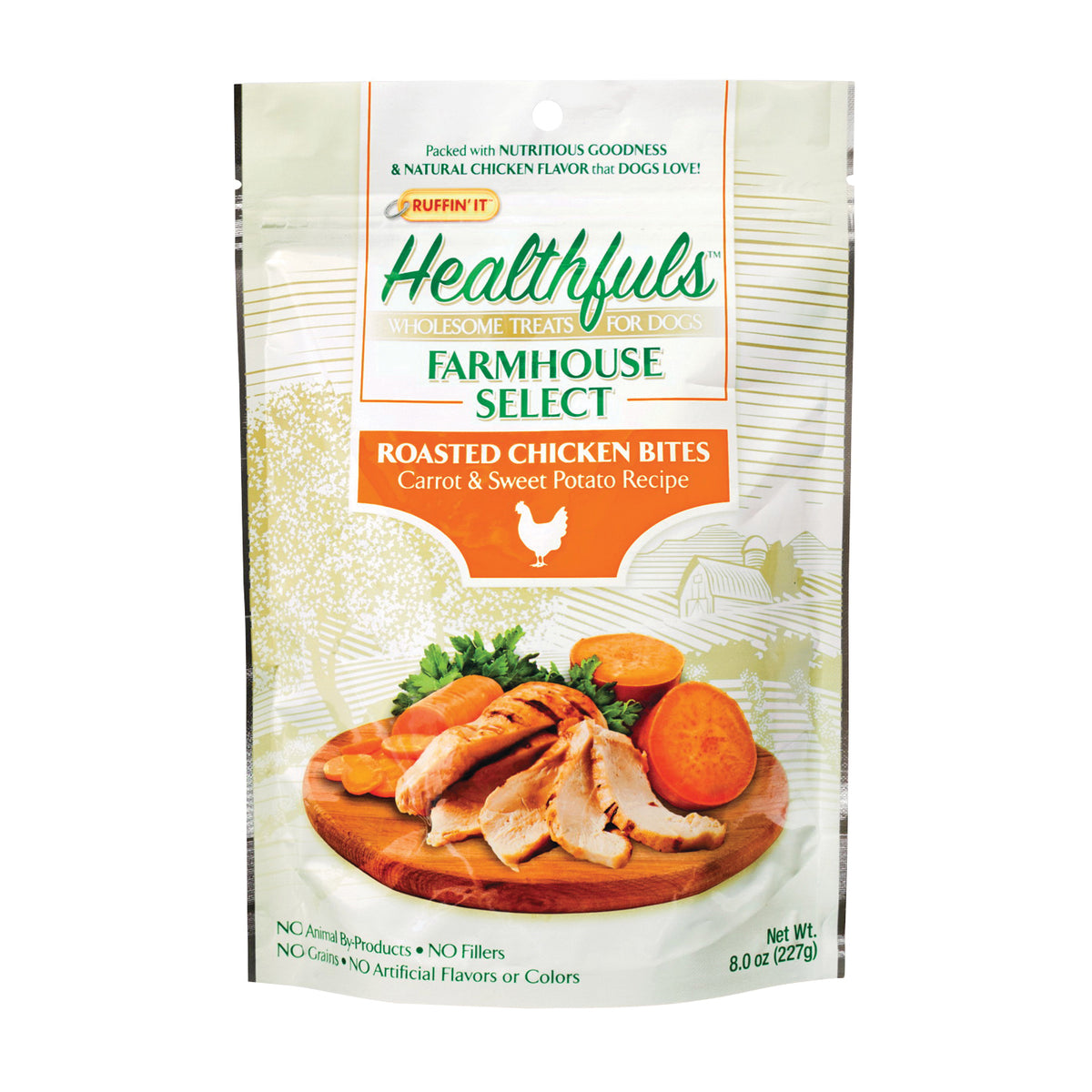 RUFFIN'IT 8535 Roasted Chicken Bite, Carrot, Sweet Potato Flavor, 8 oz