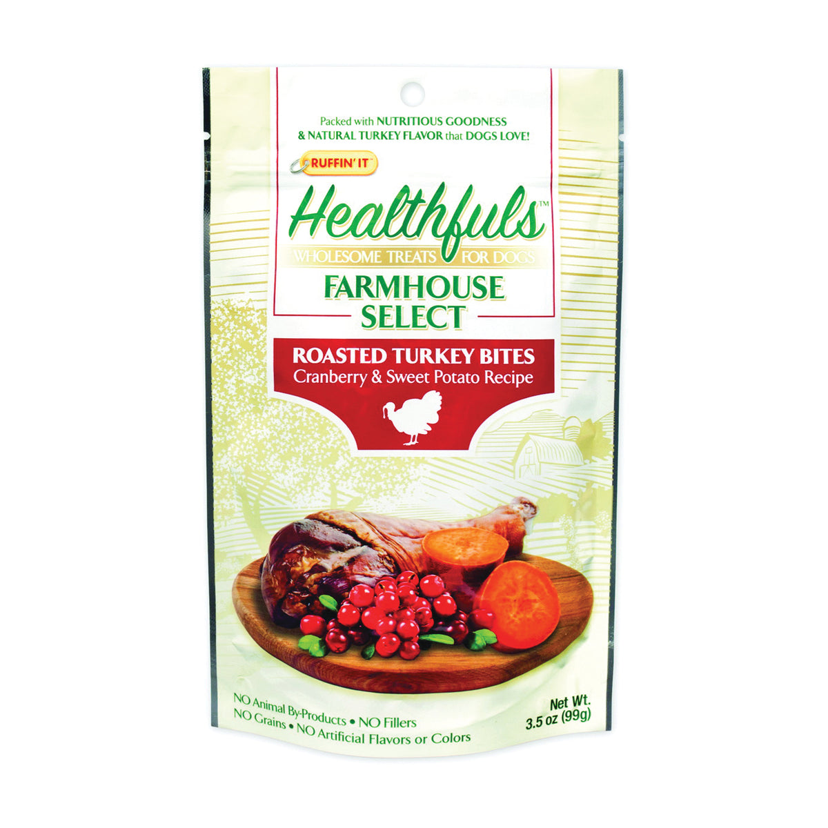 RUFFIN'IT 8536 Roasted Turkey Bite, Cranberry, Sweet Potato Flavor, 3.5 oz