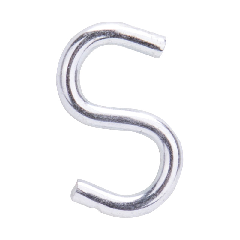 ProSource LR369 S-Hook, 20 lb Working Load, 0.118 in Dia Wire, Steel, Zinc