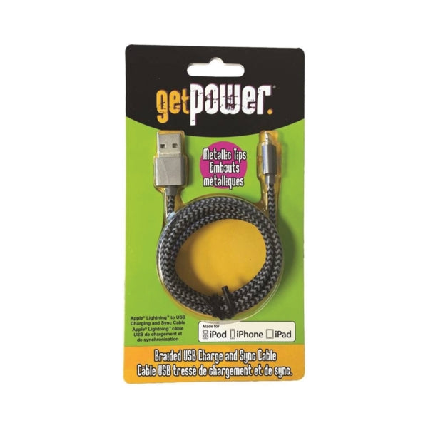 GetPower GP-USB-BRL USB Charging and Sync Cable, 3 ft L