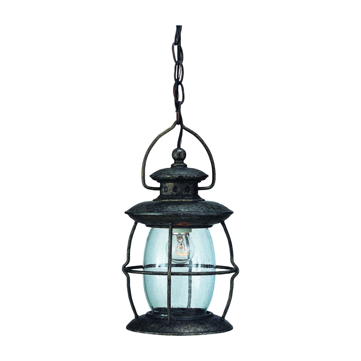 Boston Harbor BRT-CDC1701 Outdoor Pendant Lantern, 120 V, 60 W, Steel Fixture, Misty Pewter Fixture
